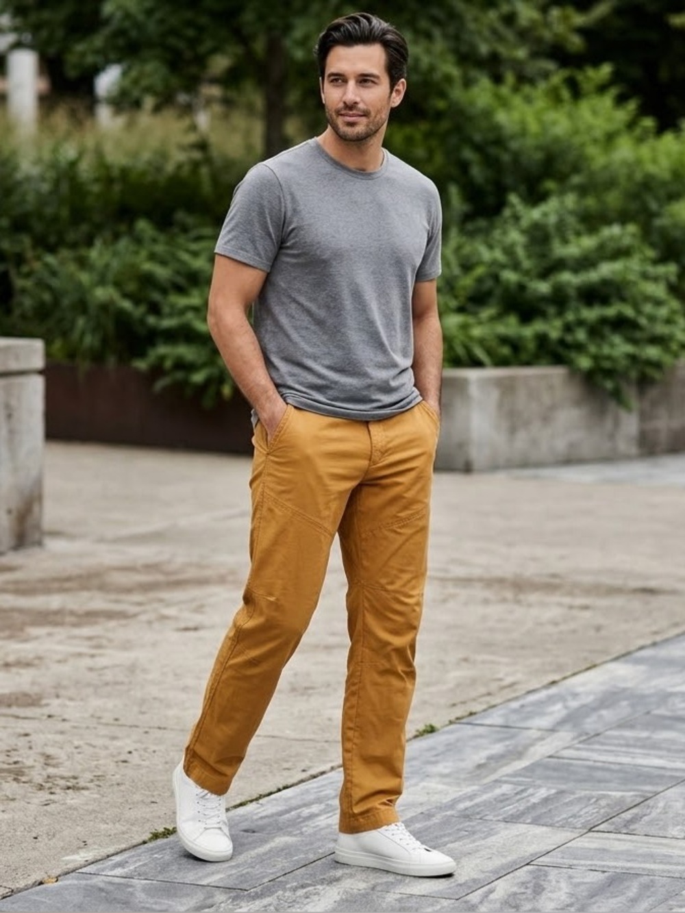 Mckinley Men's Cargo Pants Orange Size Medium